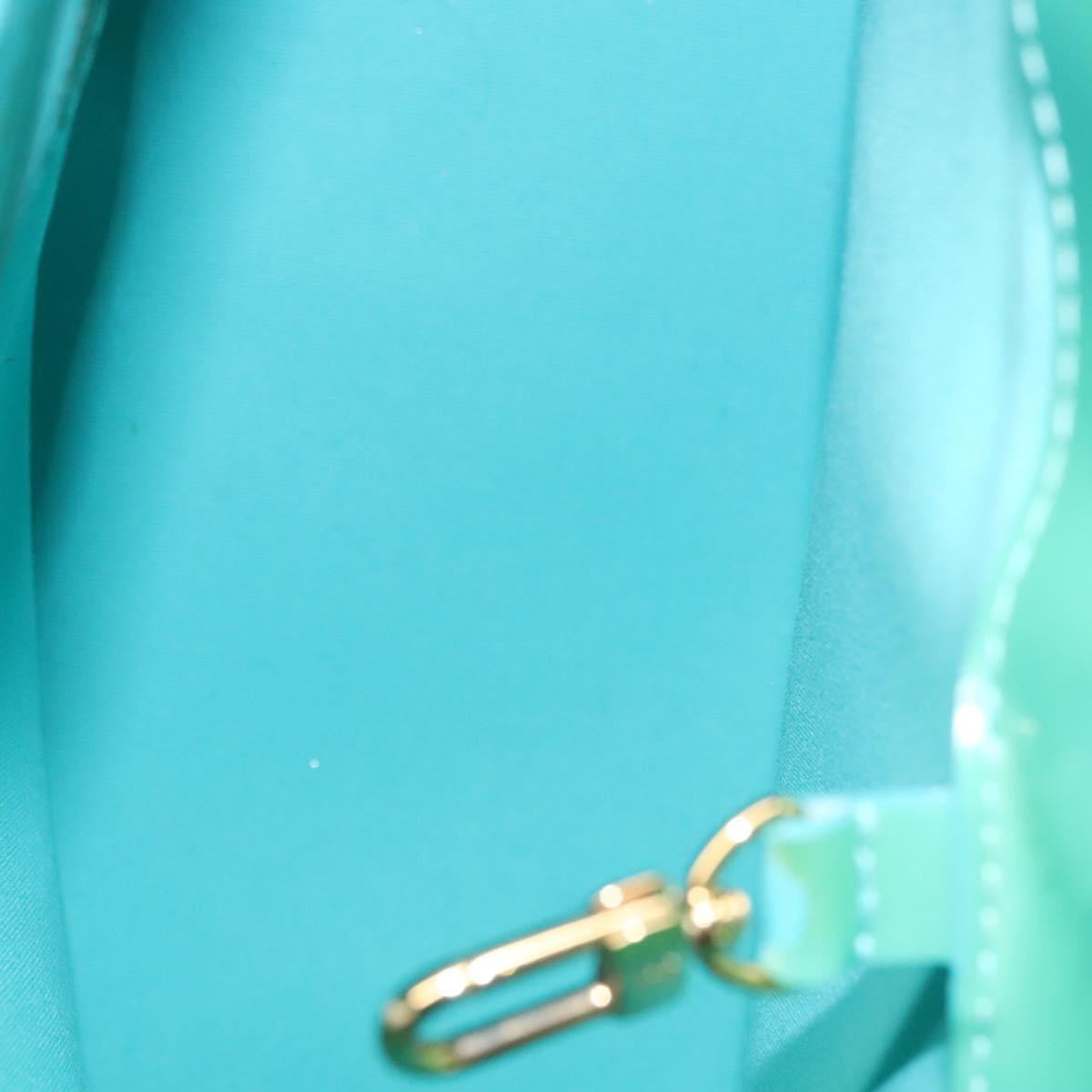 LOUIS VUITTON Monogram Vernis Wilshire PM Hand Bag Blue Lagon M91724 Auth BD768