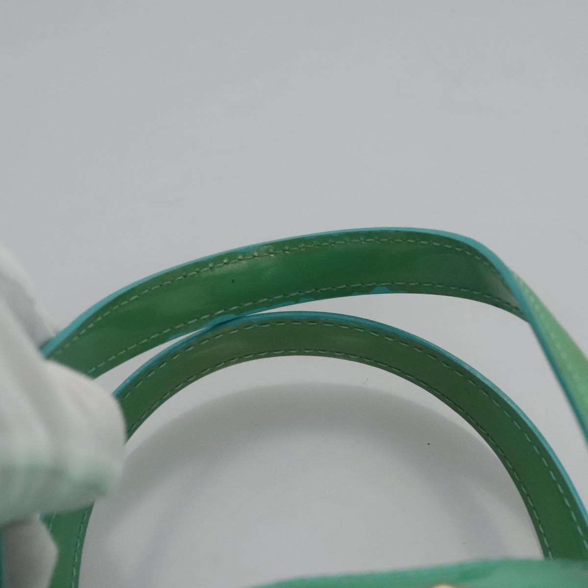 LOUIS VUITTON Monogram Vernis Wilshire PM Hand Bag Blue Lagon M91724 Auth BD768