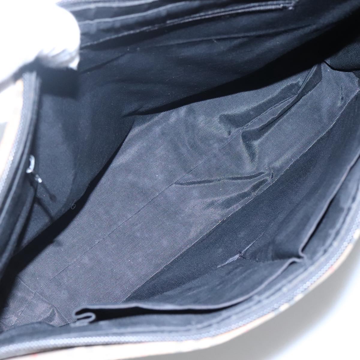 BURBERRY Nova Check Tote Bag Canvas Beige Gold Auth BD772