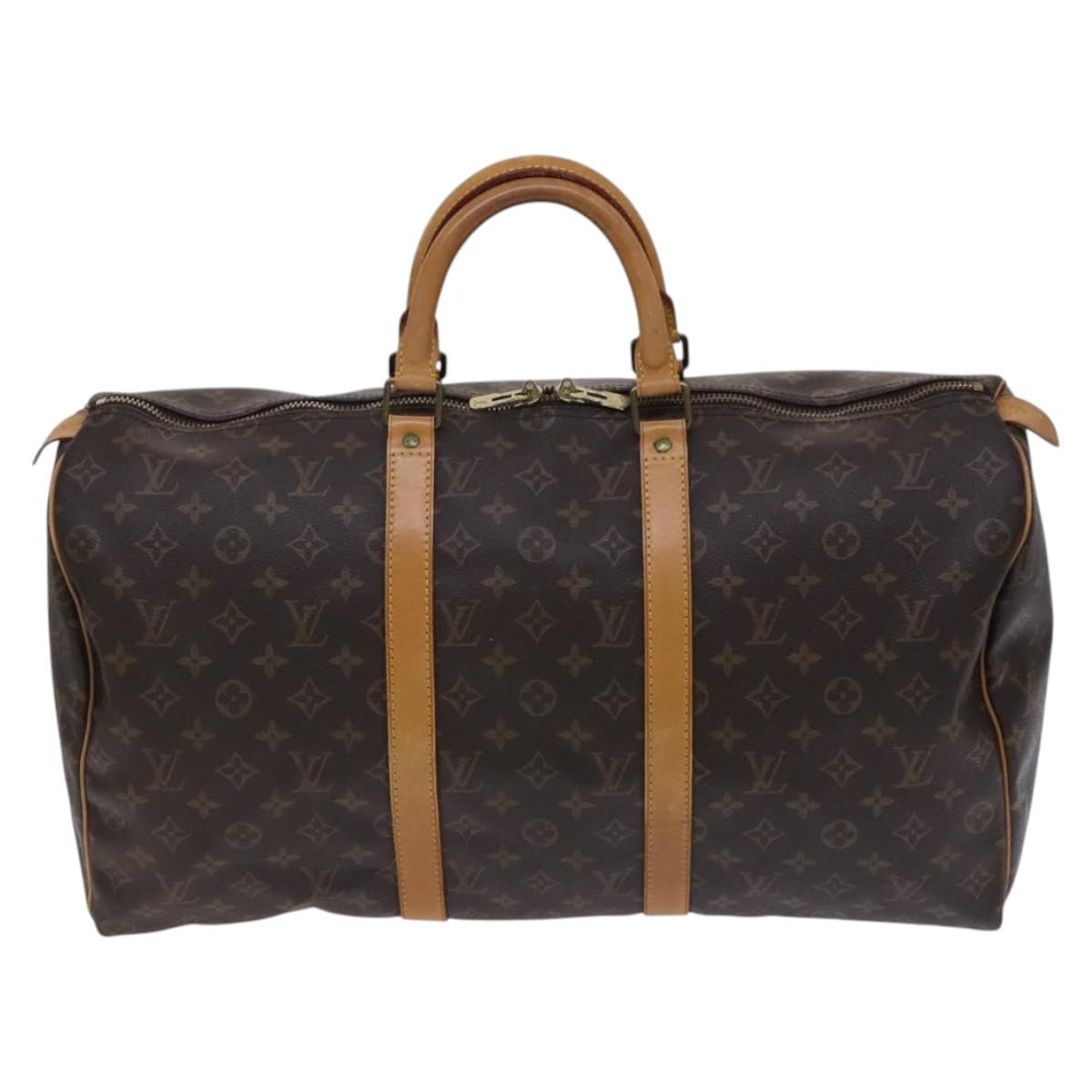 LOUIS VUITTON Monogram Keepall 50 Boston Bag M41426 LV Auth BD785