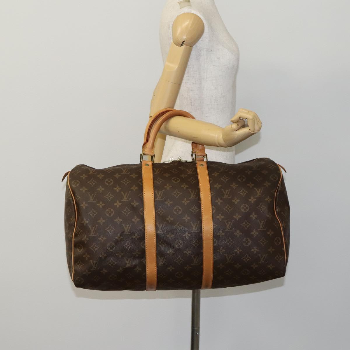 LOUIS VUITTON Monogram Keepall 50 Boston Bag M41426 LV Auth BD785
