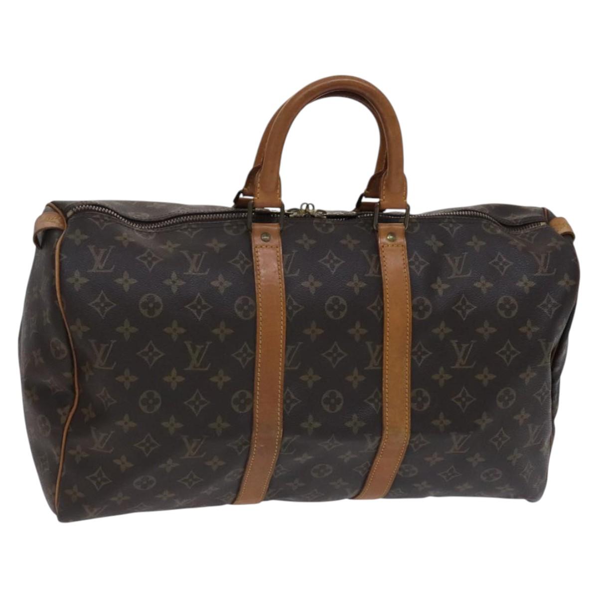 LOUIS VUITTON Monogram Keepall 45 Boston Bag M41428 LV Auth BD787