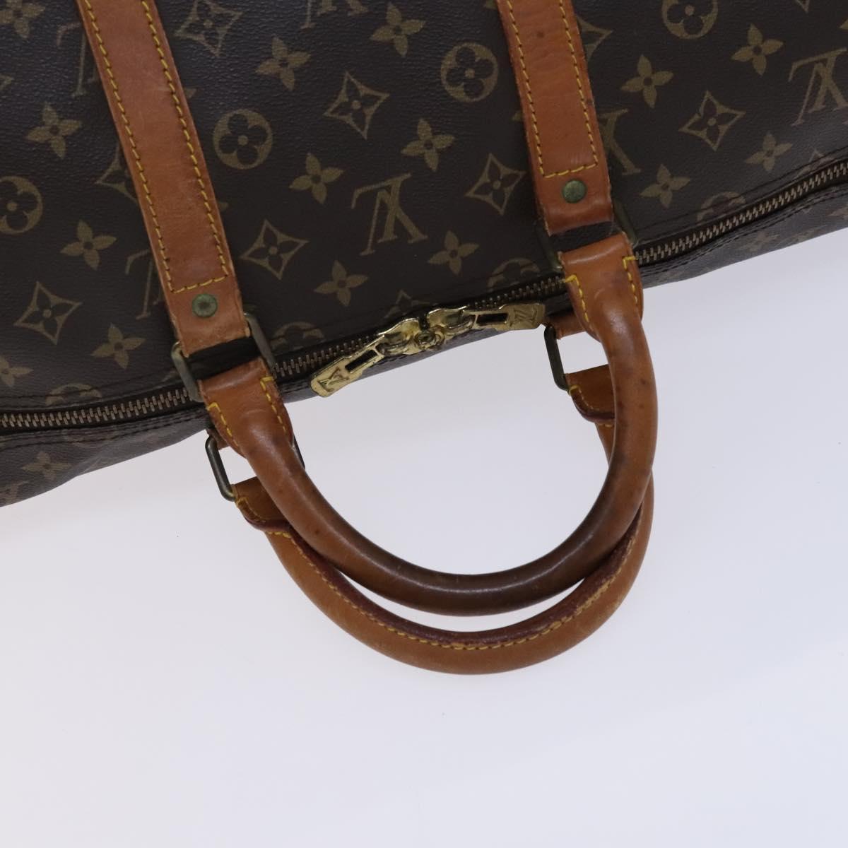 LOUIS VUITTON Monogram Keepall 55 Boston Bag M41424 LV Auth BD799