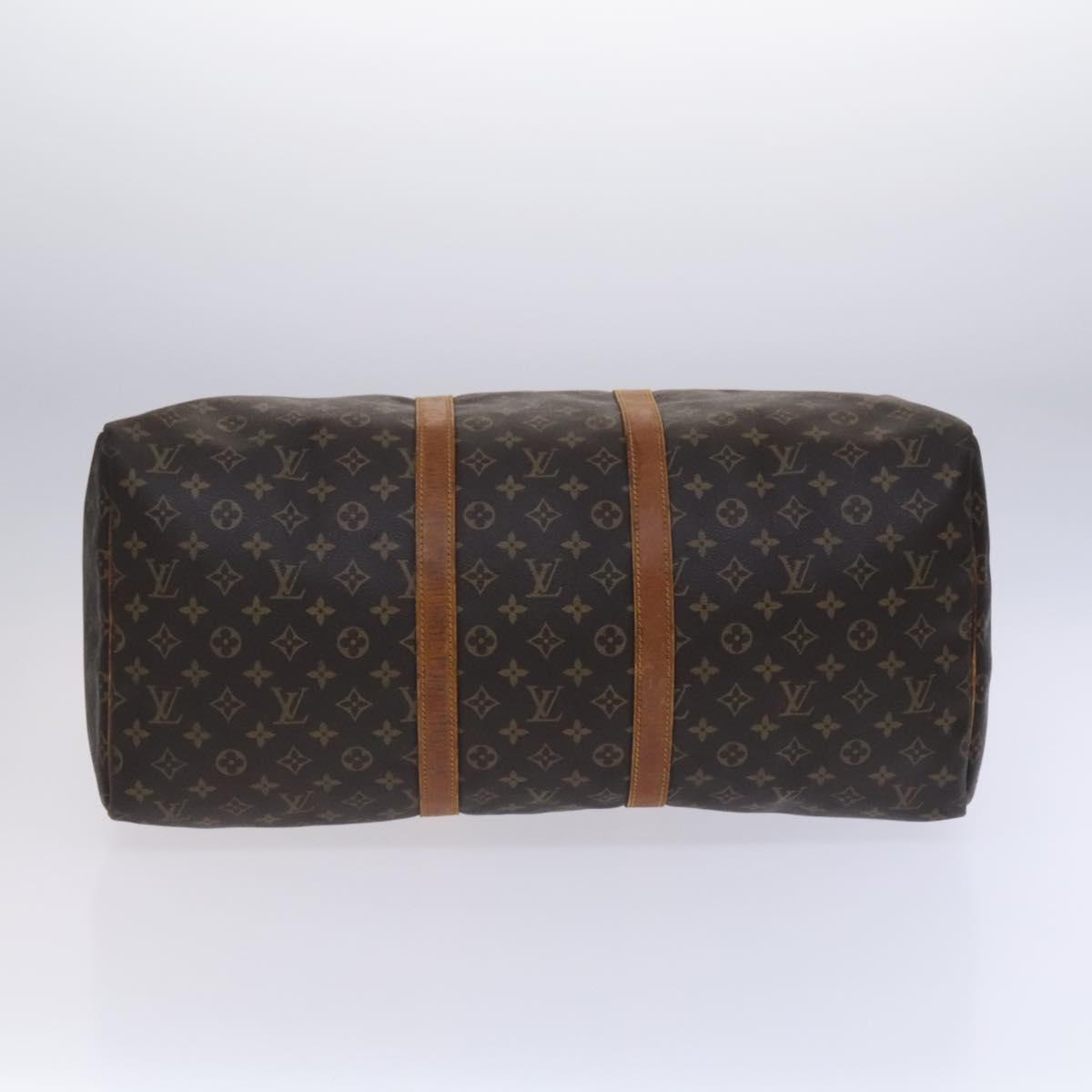 LOUIS VUITTON Monogram Keepall 55 Boston Bag M41424 LV Auth BD799