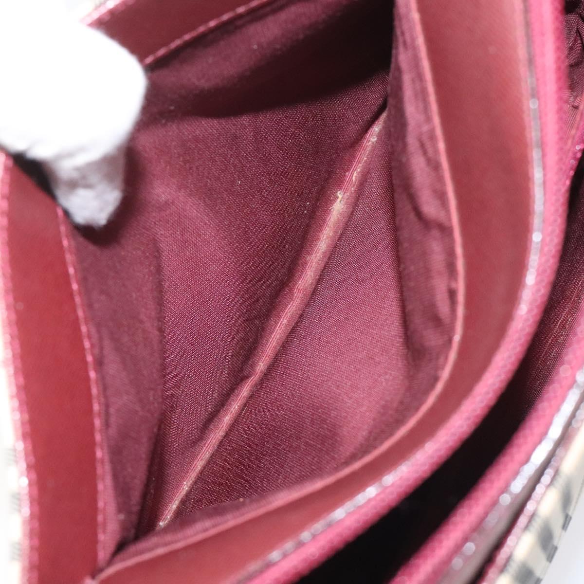 BURBERRY Nova Check Hand Bag Canvas Leather Beige Gold Auth BD809