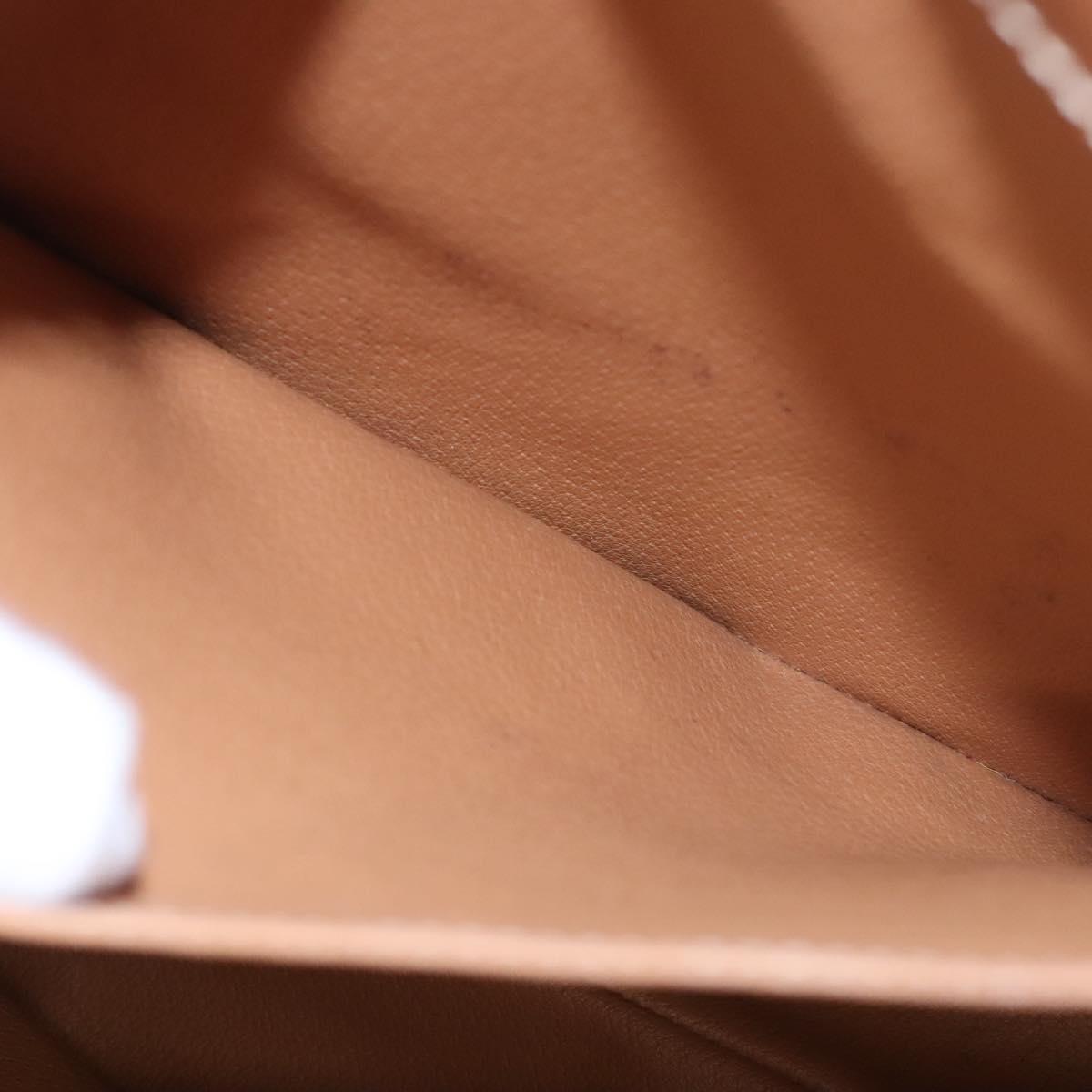 CELINE Macadam Canvas Hand Bag PVC Leather Gold Brown Auth BD816