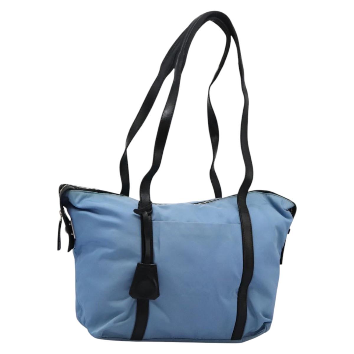 PRADA Shoulder Bag Nylon Beige Auth BD834