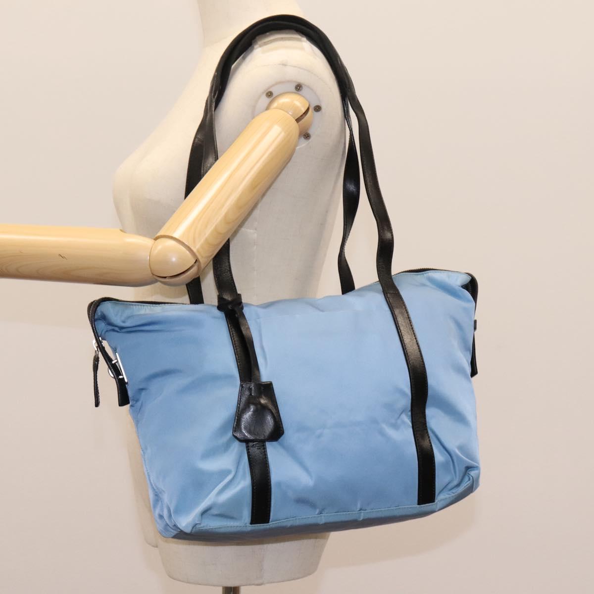 PRADA Shoulder Bag Nylon Beige Auth BD834