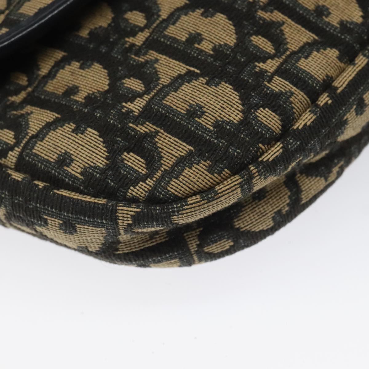 Christian Dior Trotter Canvas Shoulder Bag Navy Auth BD835