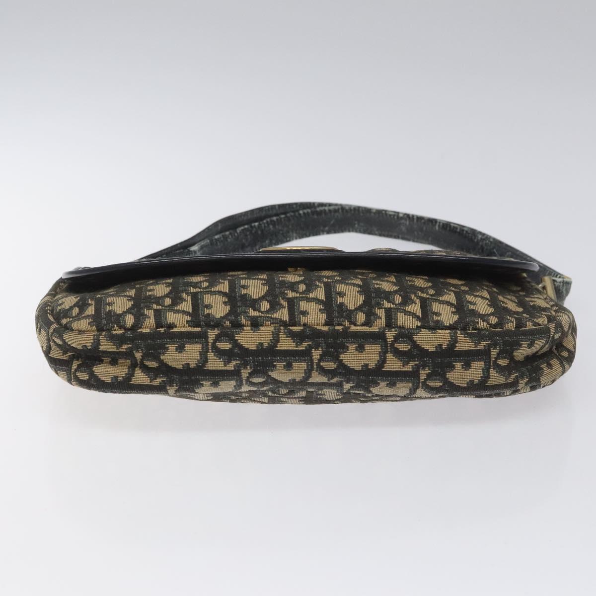 Christian Dior Trotter Canvas Shoulder Bag Navy Auth BD835