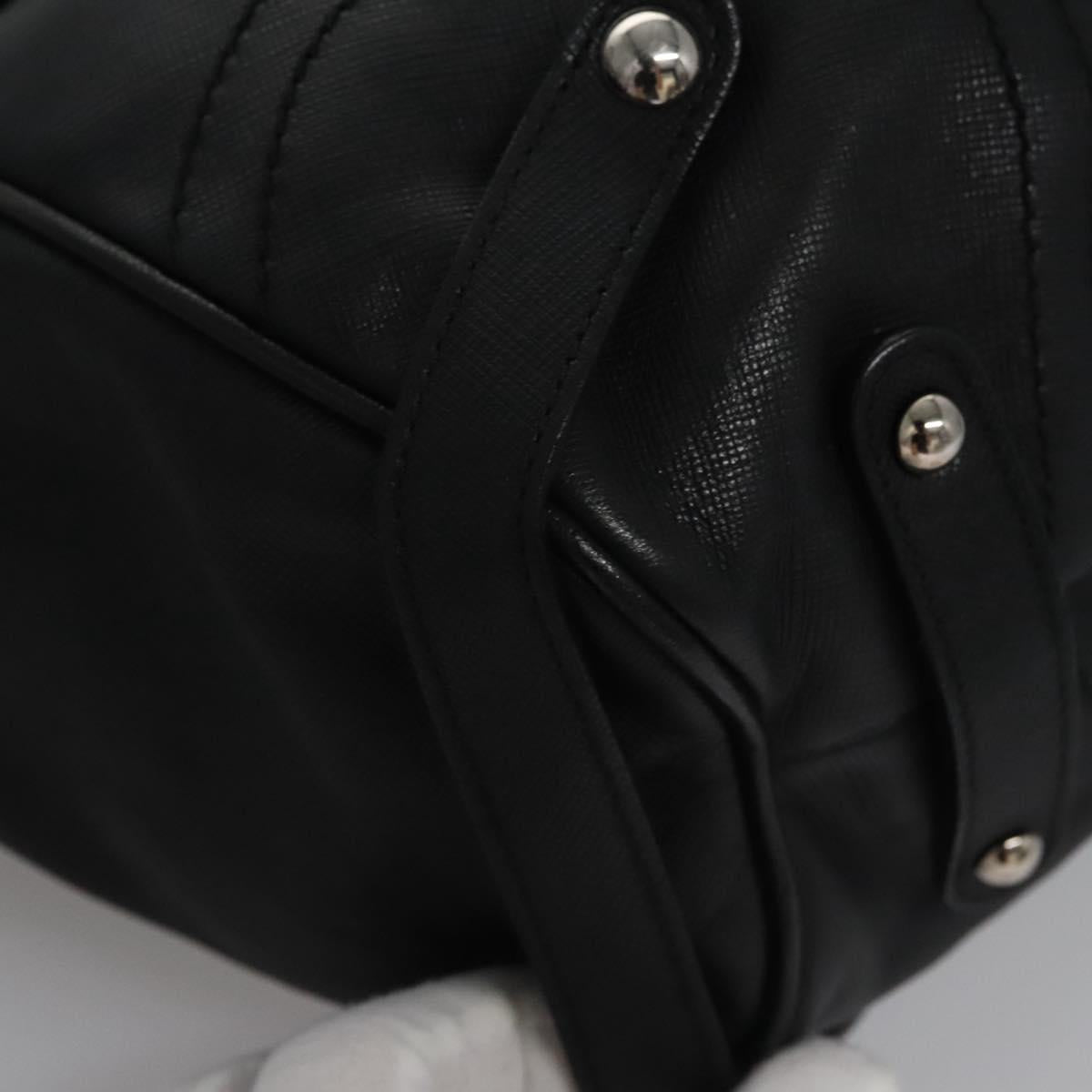 Salvatore Ferragamo Shoulder Bag Leather Black Auth BD836
