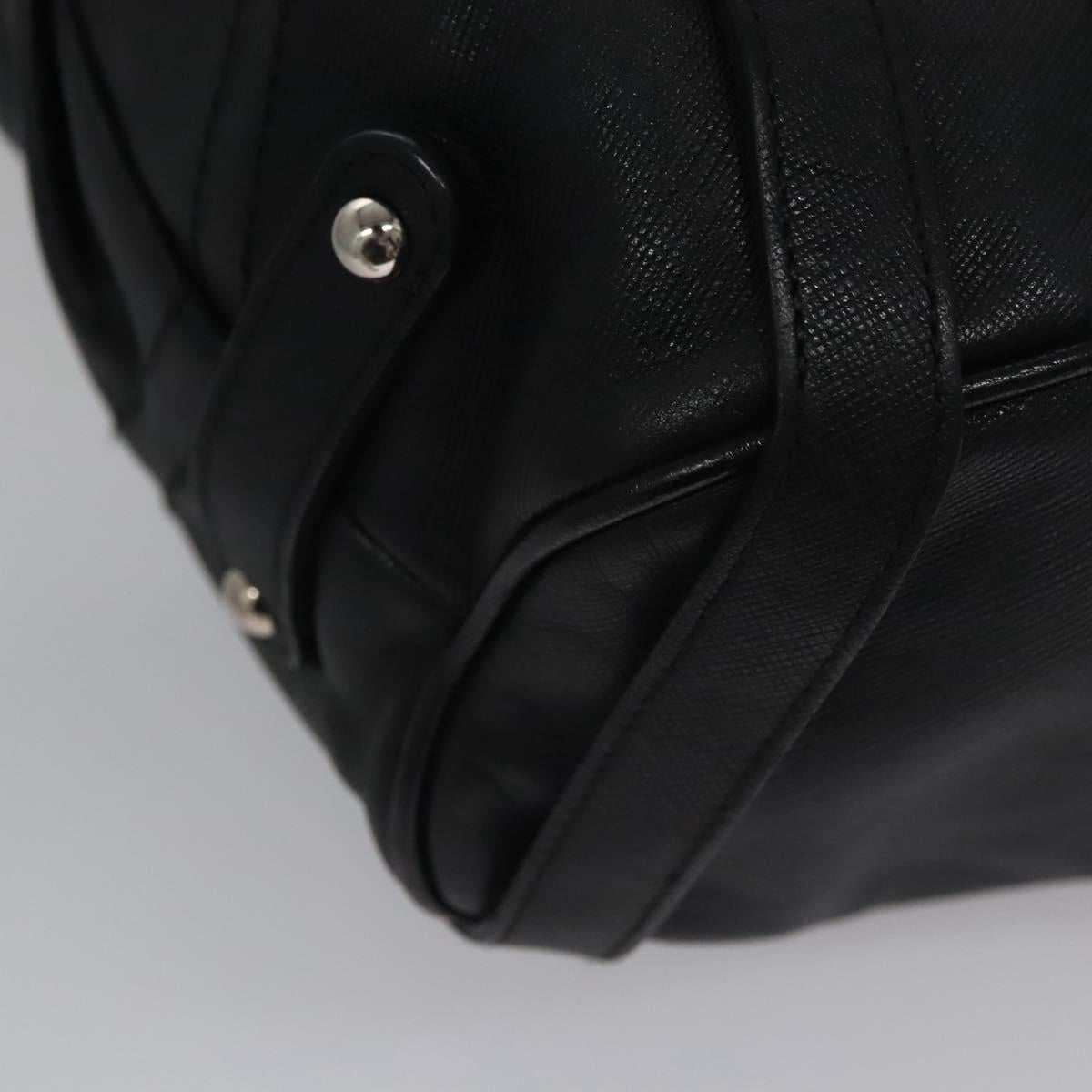 Salvatore Ferragamo Shoulder Bag Leather Black Auth BD836