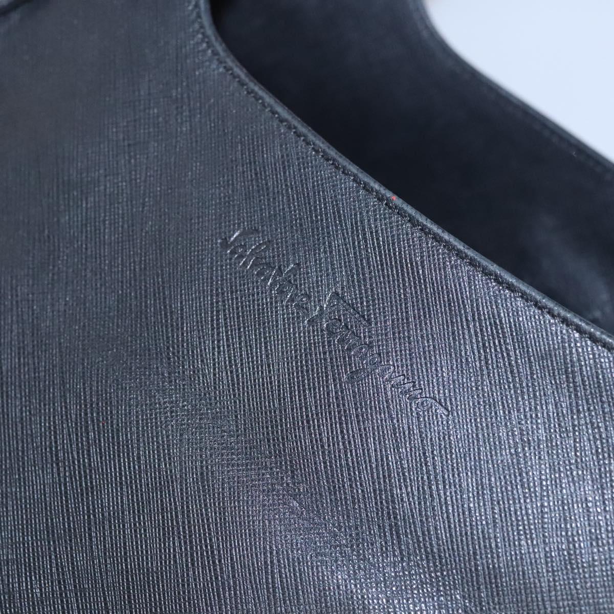 Salvatore Ferragamo Shoulder Bag Leather Black Auth BD836
