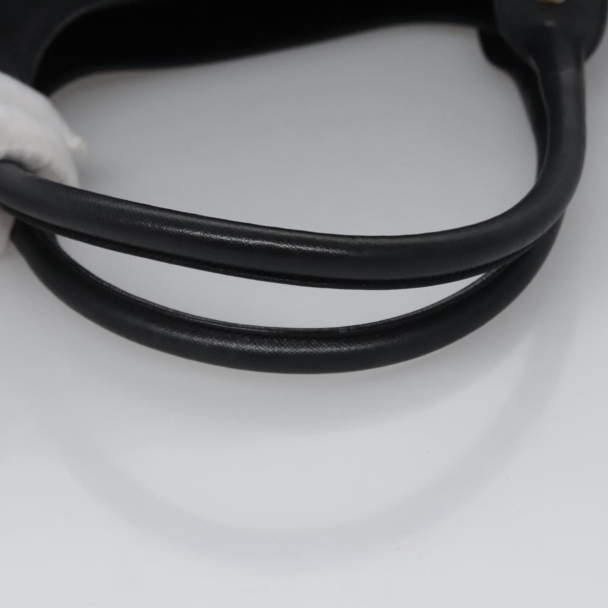 Salvatore Ferragamo Shoulder Bag Leather Black Auth BD836
