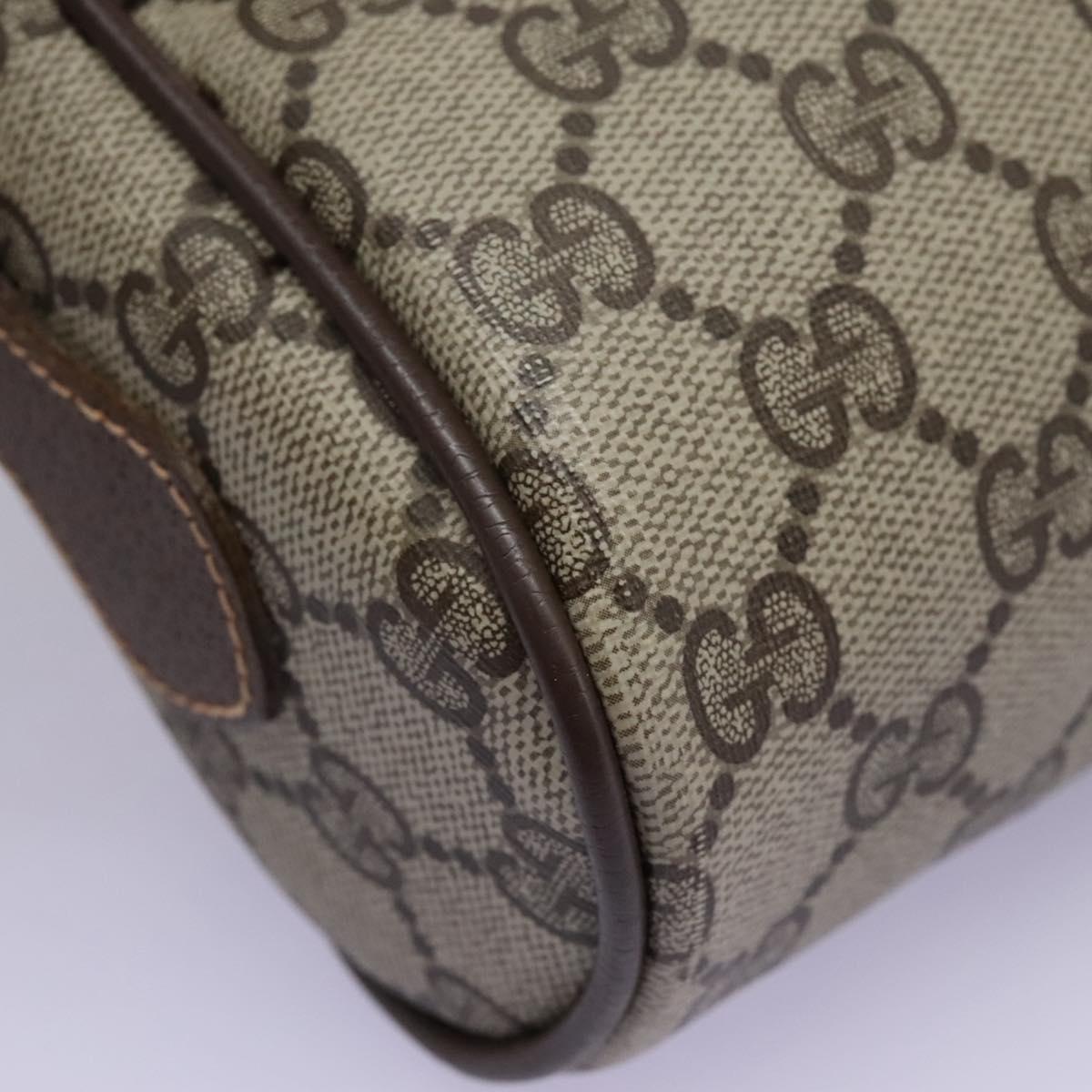 GUCCI GG Supreme Web Sherry Line Shoulder Bag PVC Beige 56 02 087 Auth BD868