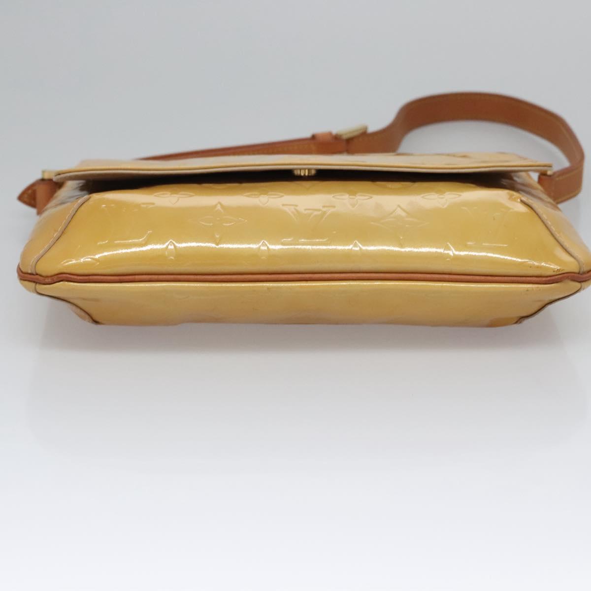 LOUIS VUITTON Monogram Vernis Thompson Street Bag Beige M91301 LV Auth BD879