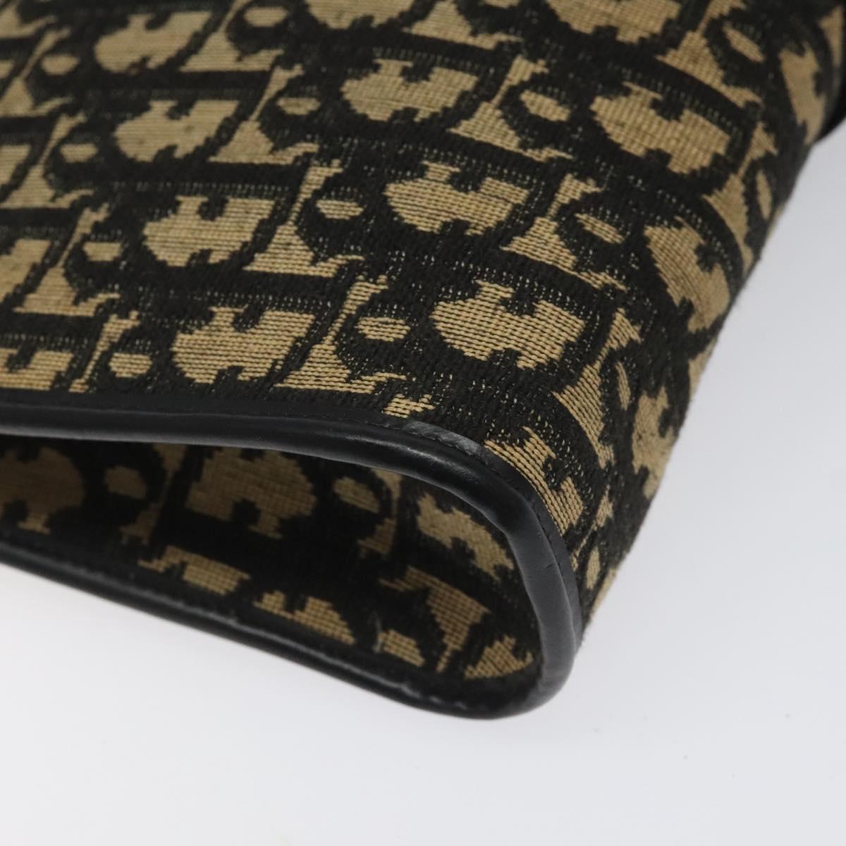 Christian Dior Trotter Canvas Shoulder Bag Navy Auth BD892