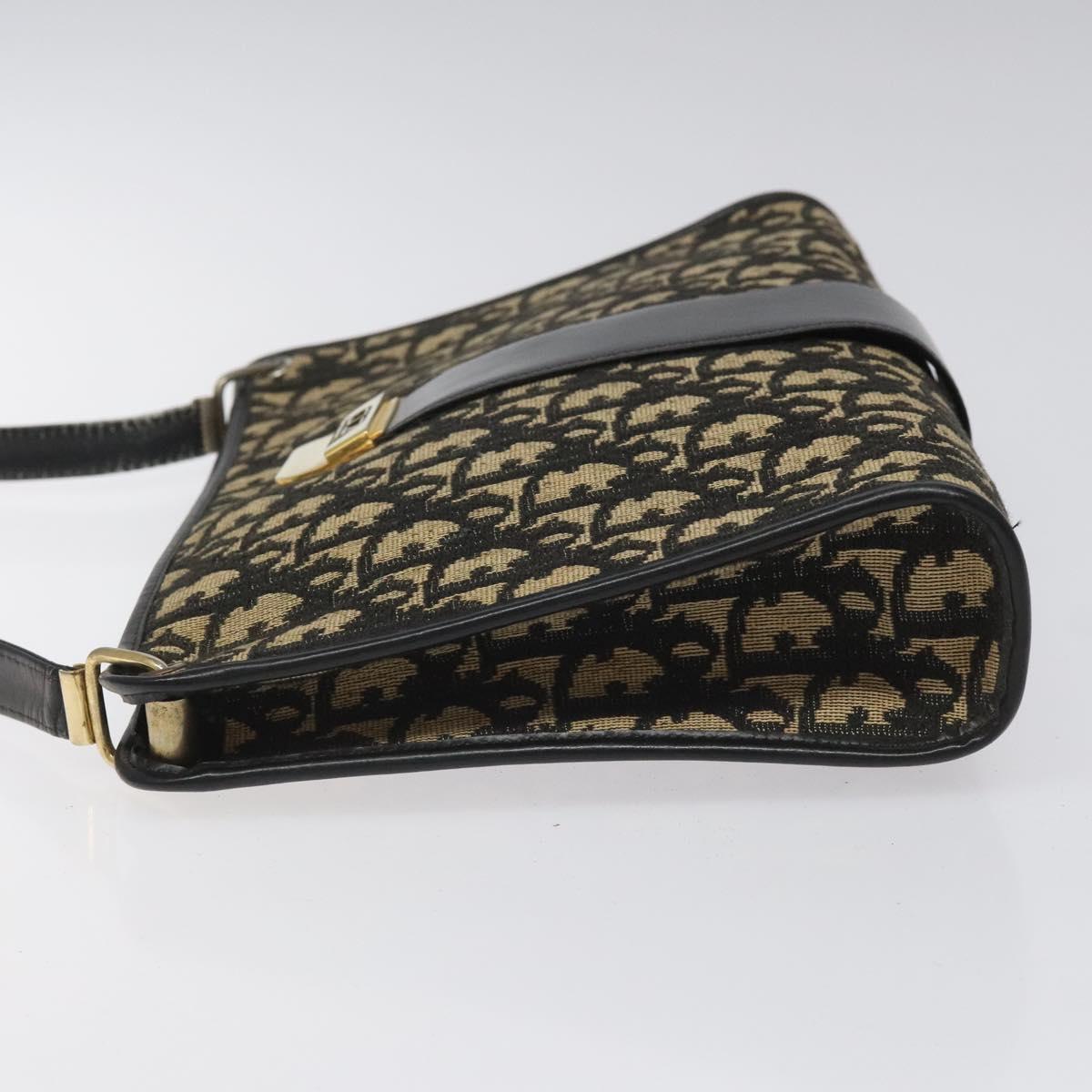 Christian Dior Trotter Canvas Shoulder Bag Navy Auth BD892