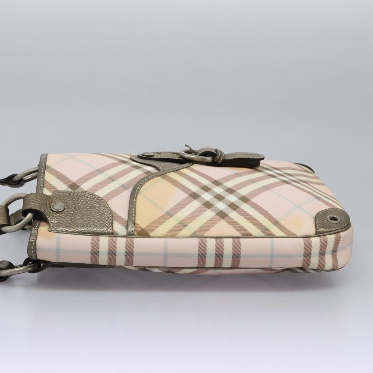 BURBERRY Nova Check Tote Bag PVC Pink Auth BD898