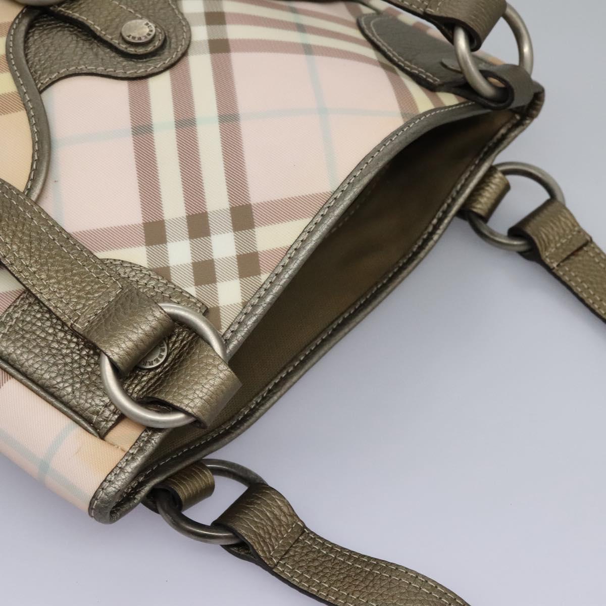 BURBERRY Nova Check Tote Bag PVC Pink Auth BD898