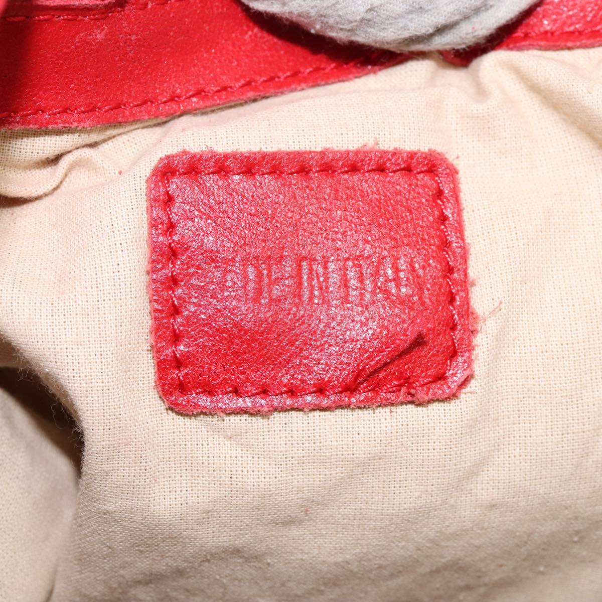 LOEWE Anagram Backpack PVC Leather Silver Auth BD905