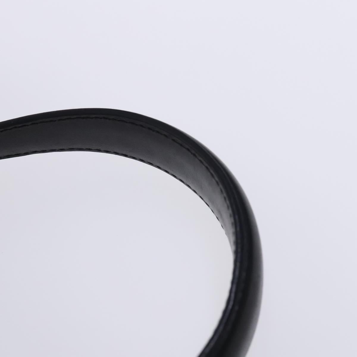 Salvatore Ferragamo Gancini Hand Bag Leather 2way Black Gold Auth BD910