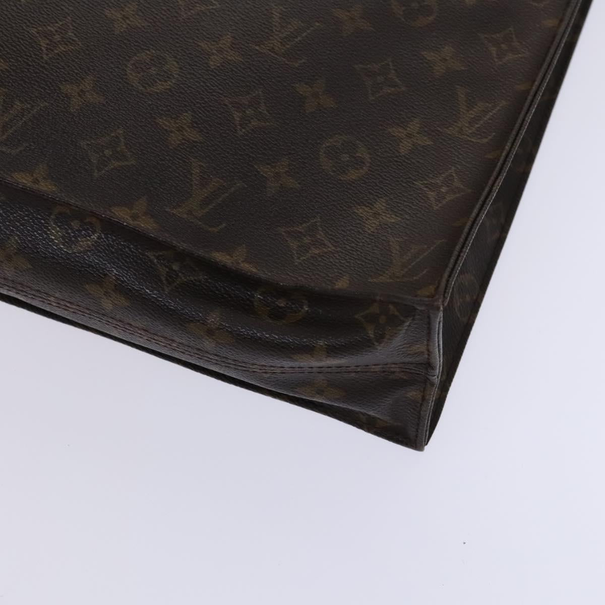 LOUIS VUITTON Monogram Sac Plat Hand Bag M51140 LV Auth BD912