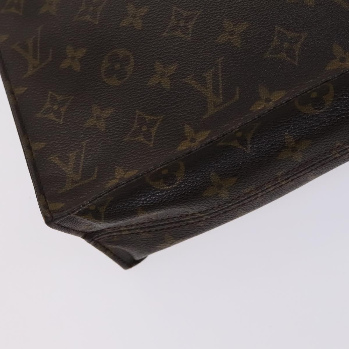 LOUIS VUITTON Monogram Sac Plat Hand Bag M51140 LV Auth BD912