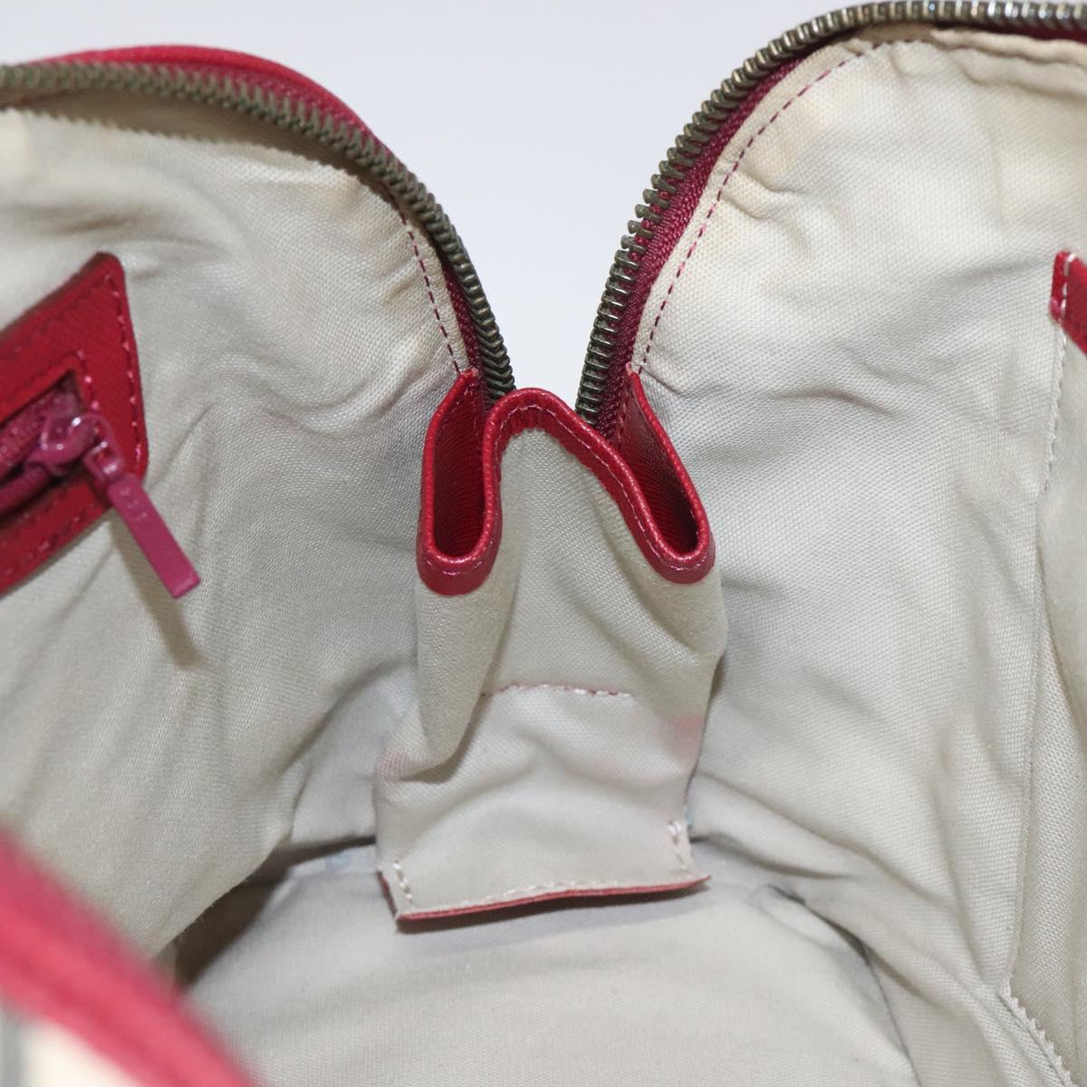 BURBERRY Nova Check Hand Bag Canvas Leather Beige Auth BD953