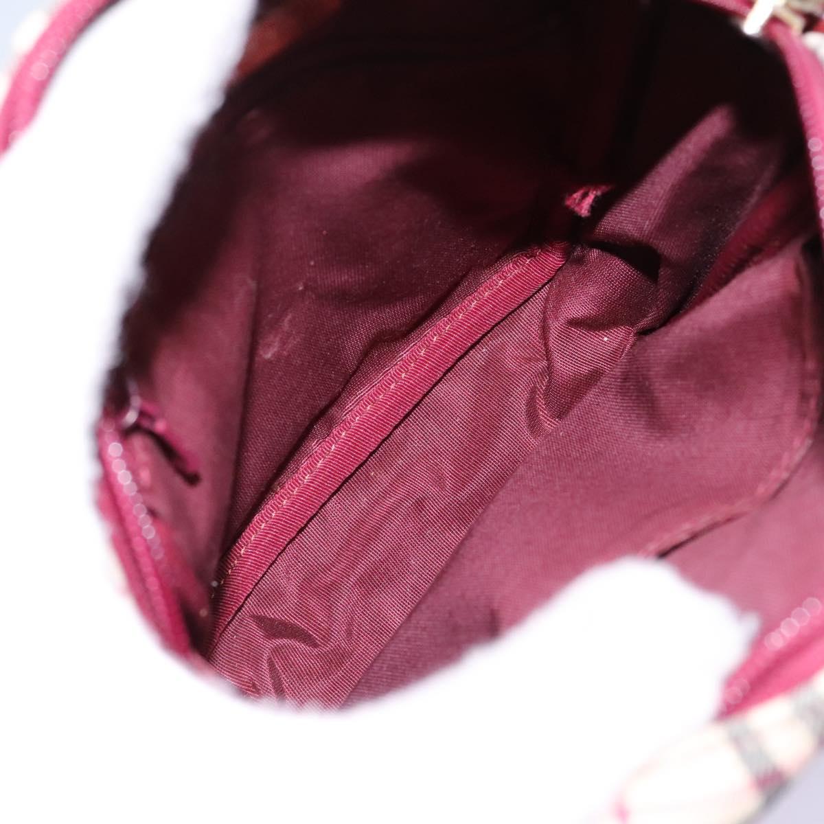 BURBERRY Nova Check Shoulder Bag Canvas Beige Gold Auth BD962