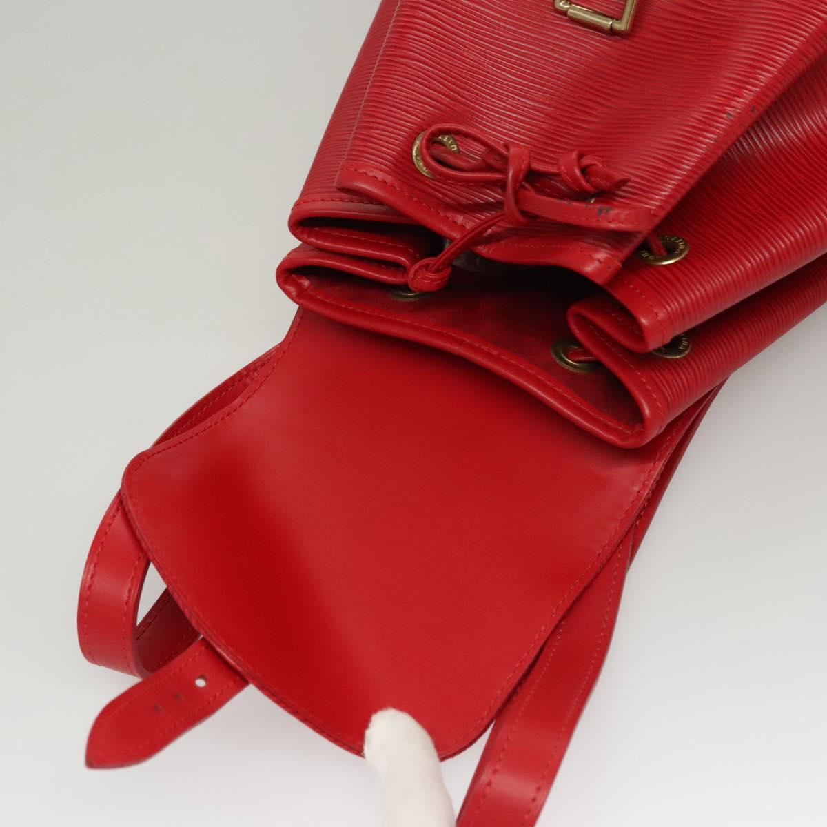 LOUIS VUITTON Epi Montsouris MM Backpack Monaco 700th Red LV Auth BD973SAV