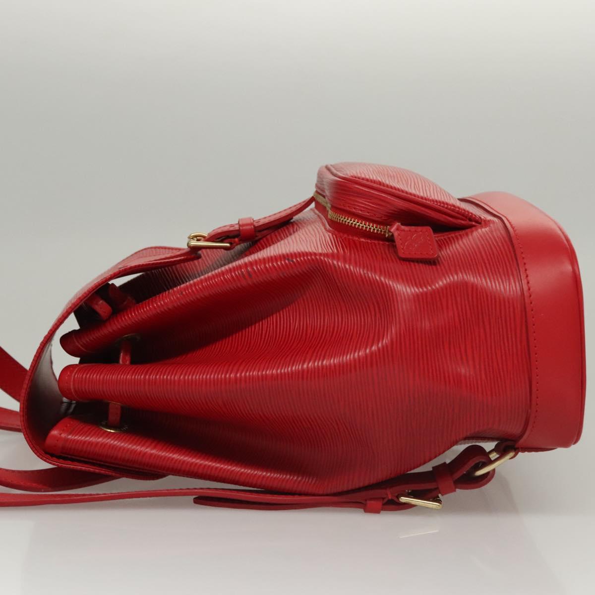 LOUIS VUITTON Epi Montsouris MM Backpack Monaco 700th Red LV Auth BD973SAV