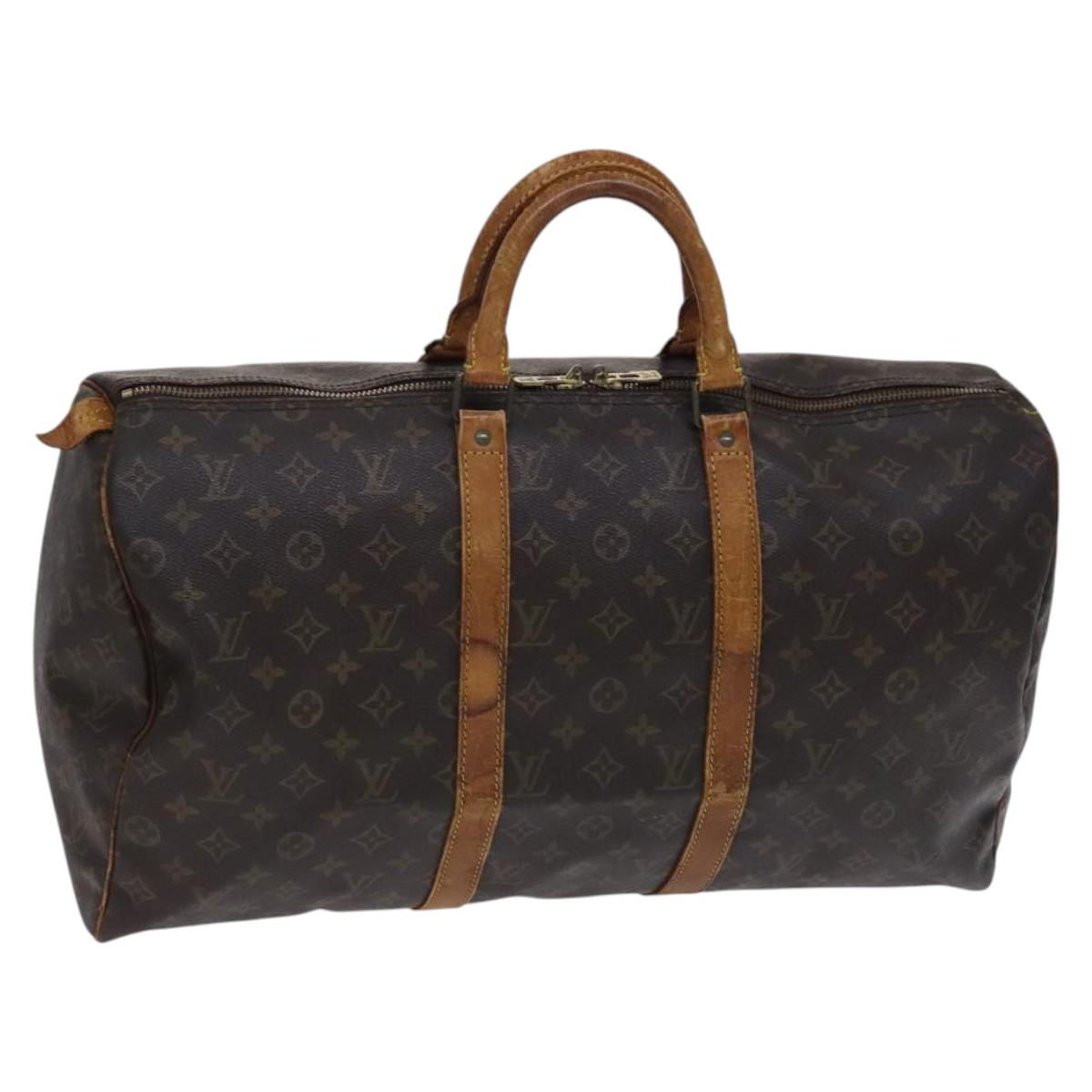 LOUIS VUITTON Monogram Keepall 50 Boston Bag M41426 LV Auth BD976