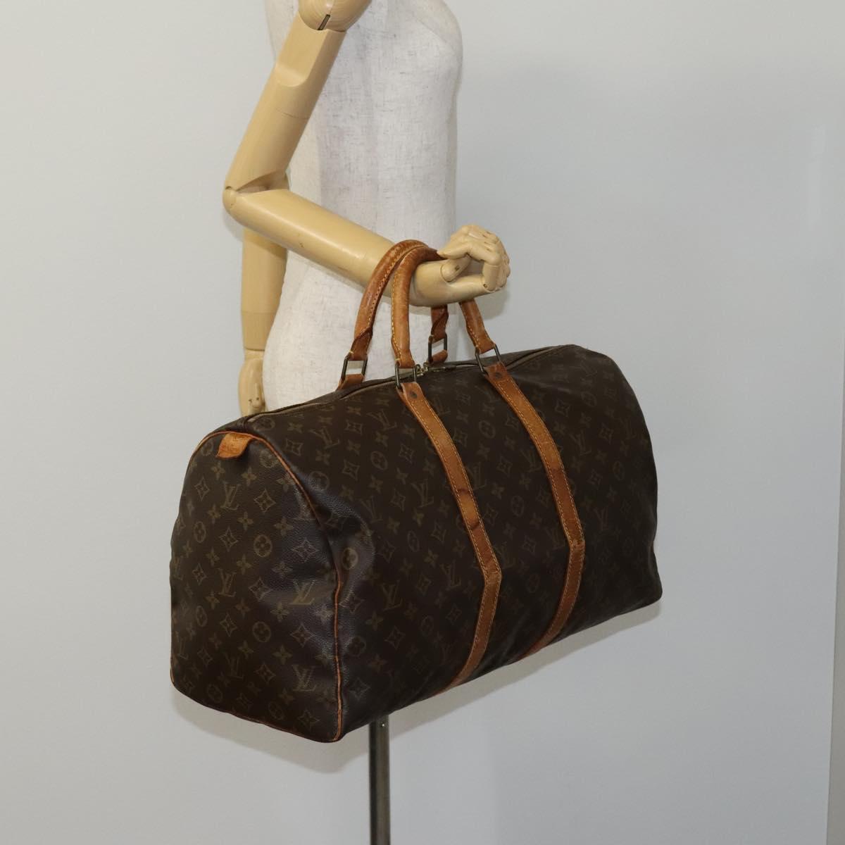 LOUIS VUITTON Monogram Keepall 50 Boston Bag M41426 LV Auth BD976