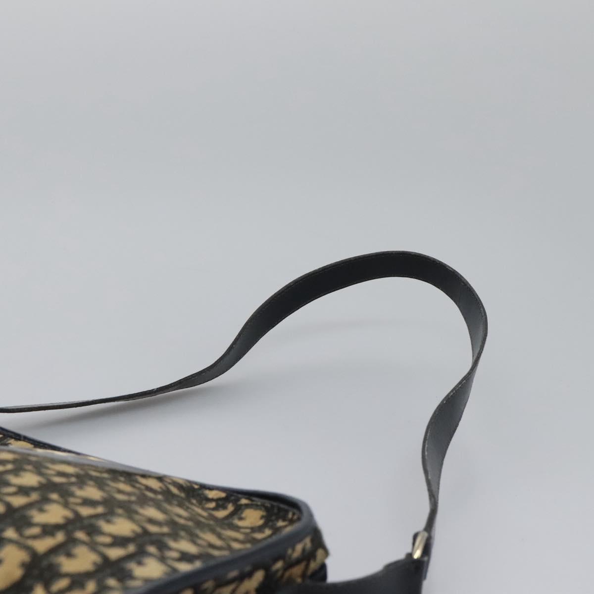 Christian Dior Trotter Canvas Shoulder Bag Navy Auth BD989