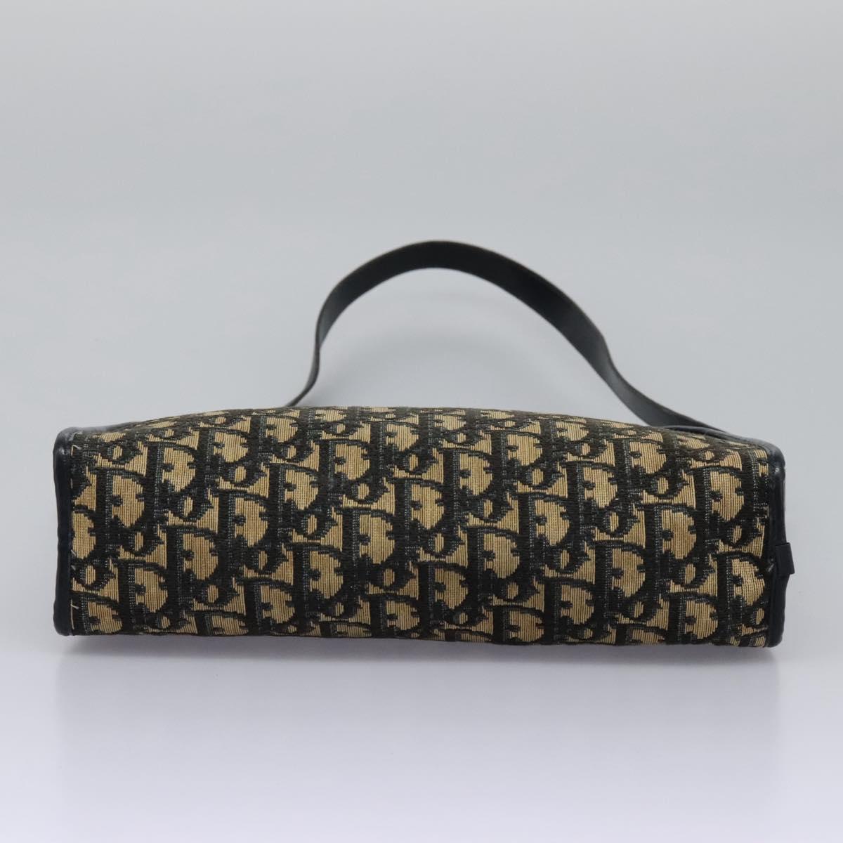 Christian Dior Trotter Canvas Shoulder Bag Navy Auth BD989