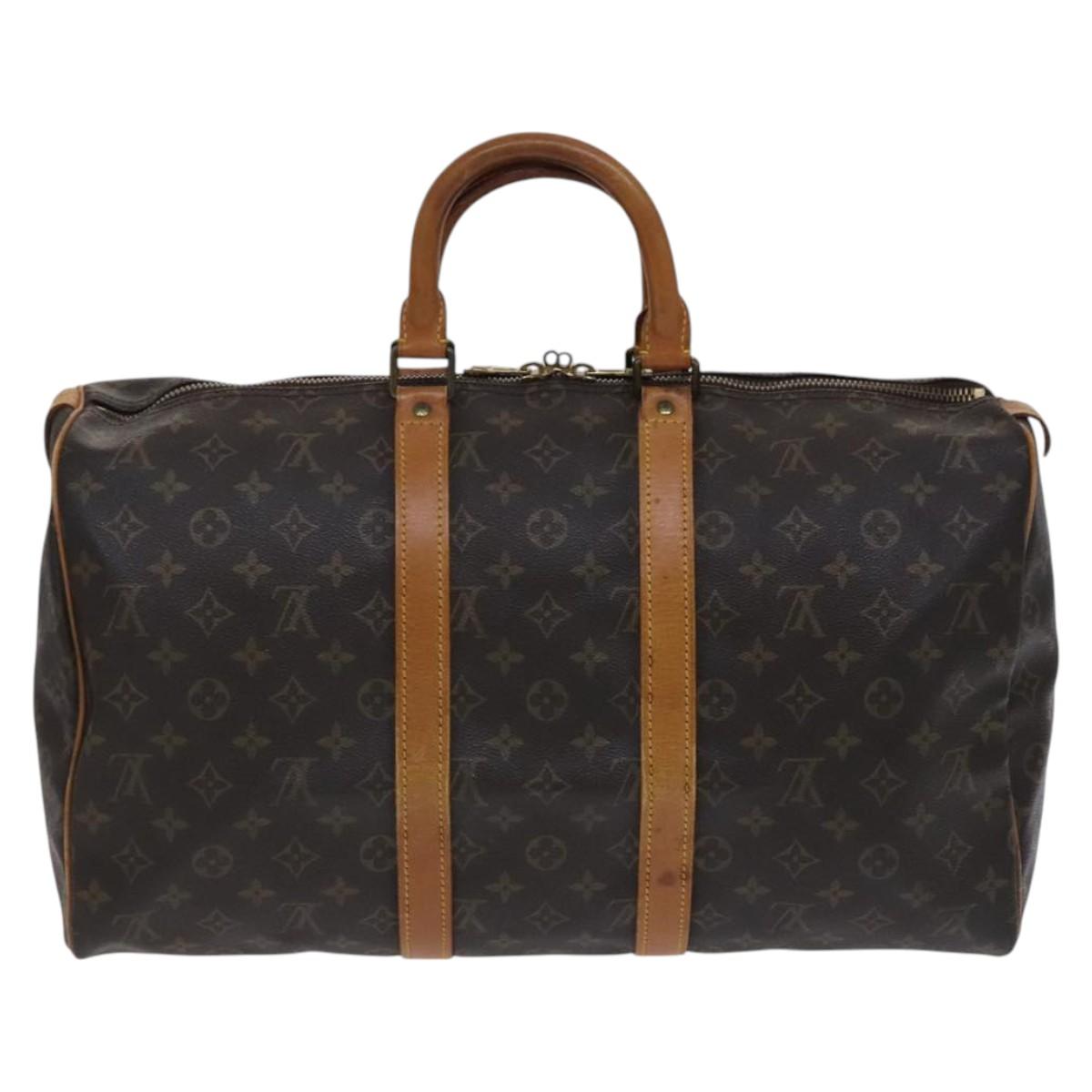 LOUIS VUITTON Monogram Keepall 45 Boston Bag M41428 LV Auth BD996