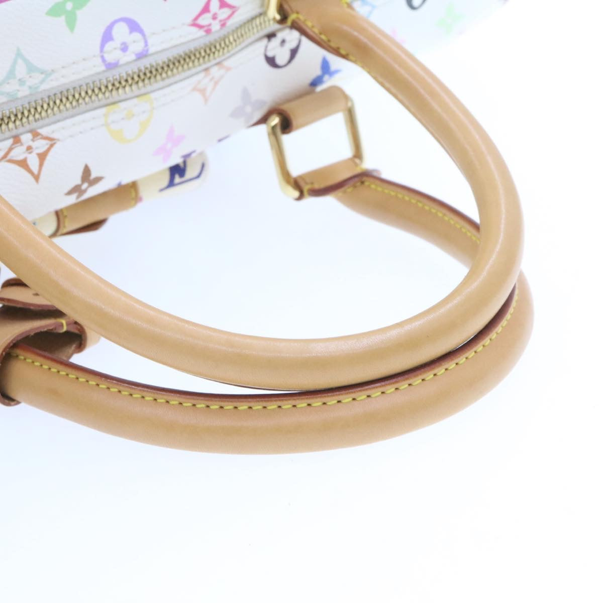 LOUIS VUITTON Monogram Multicolor Keepall 45 Boston Bag White M92641 LV am191bA