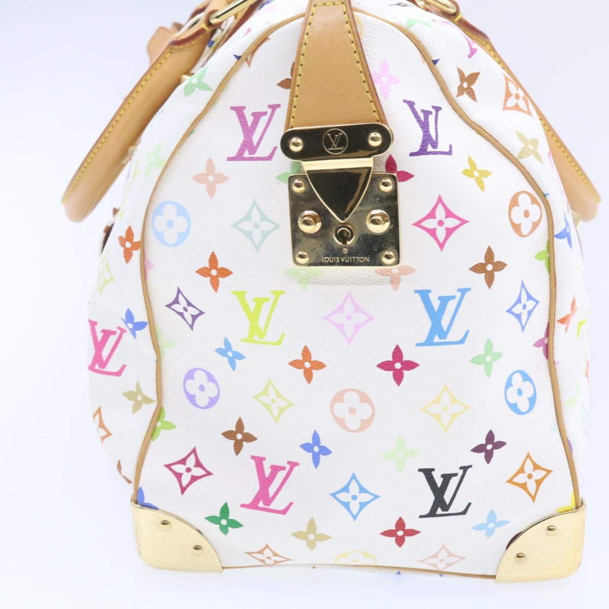 LOUIS VUITTON Monogram Multicolor Keepall 45 Boston Bag White M92641 LV am191bA