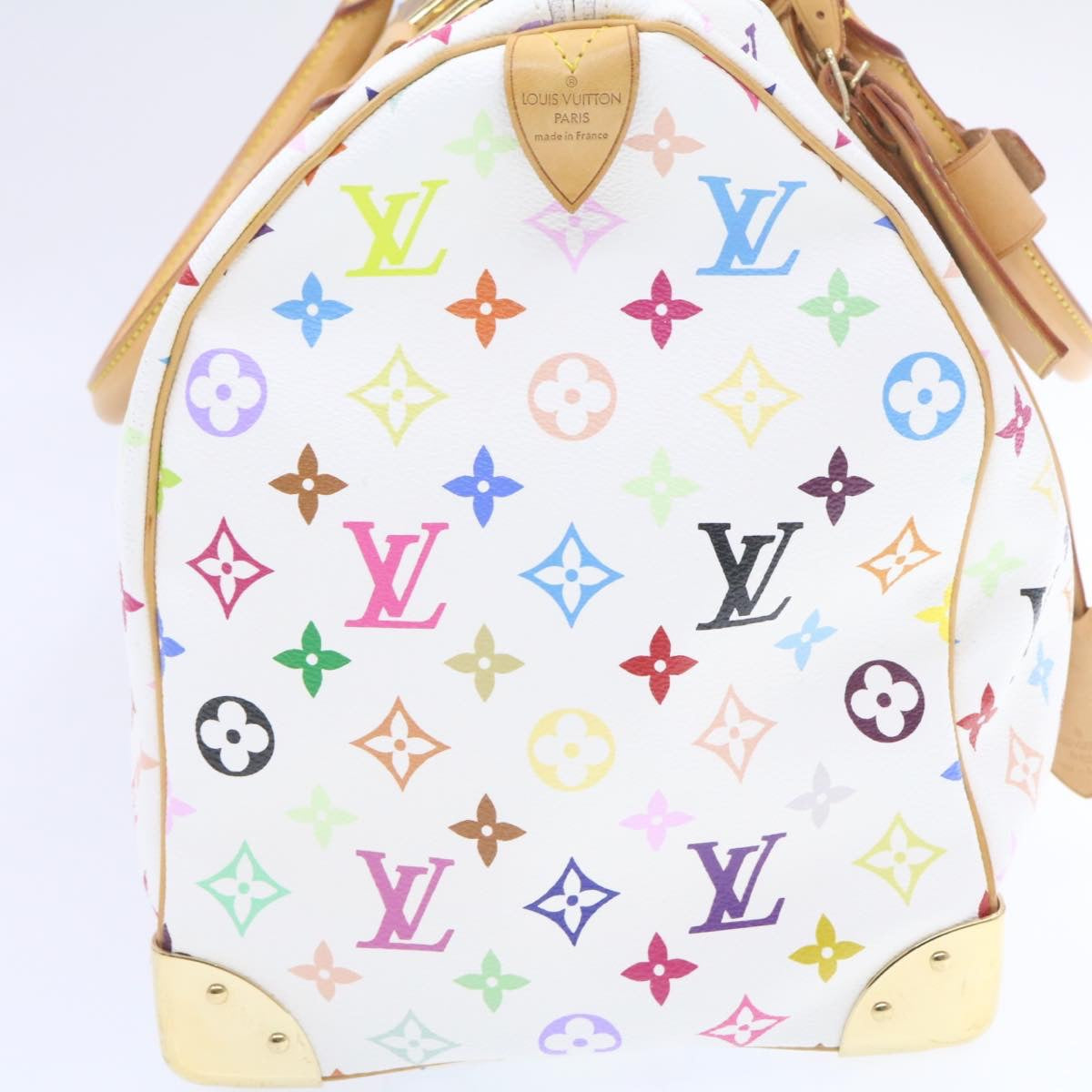 LOUIS VUITTON Monogram Multicolor Keepall 45 Boston Bag White M92641 LV am191bA