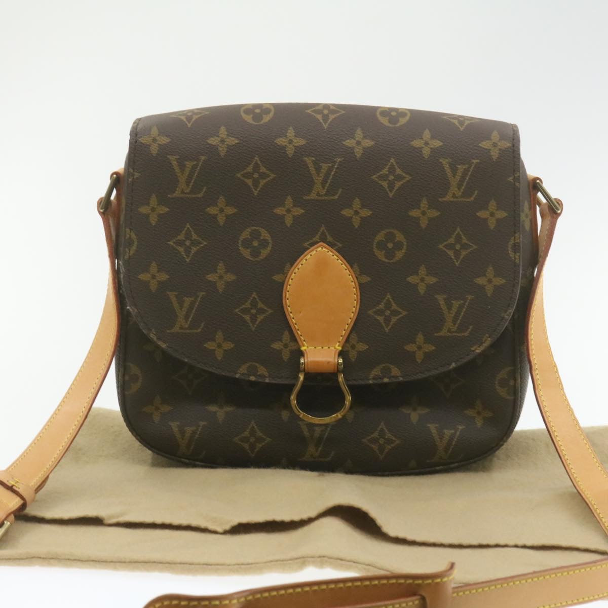 LOUIS VUITTON Monogram Saint Cloud GM Shoulder Bag M51242 LV Auth am313b