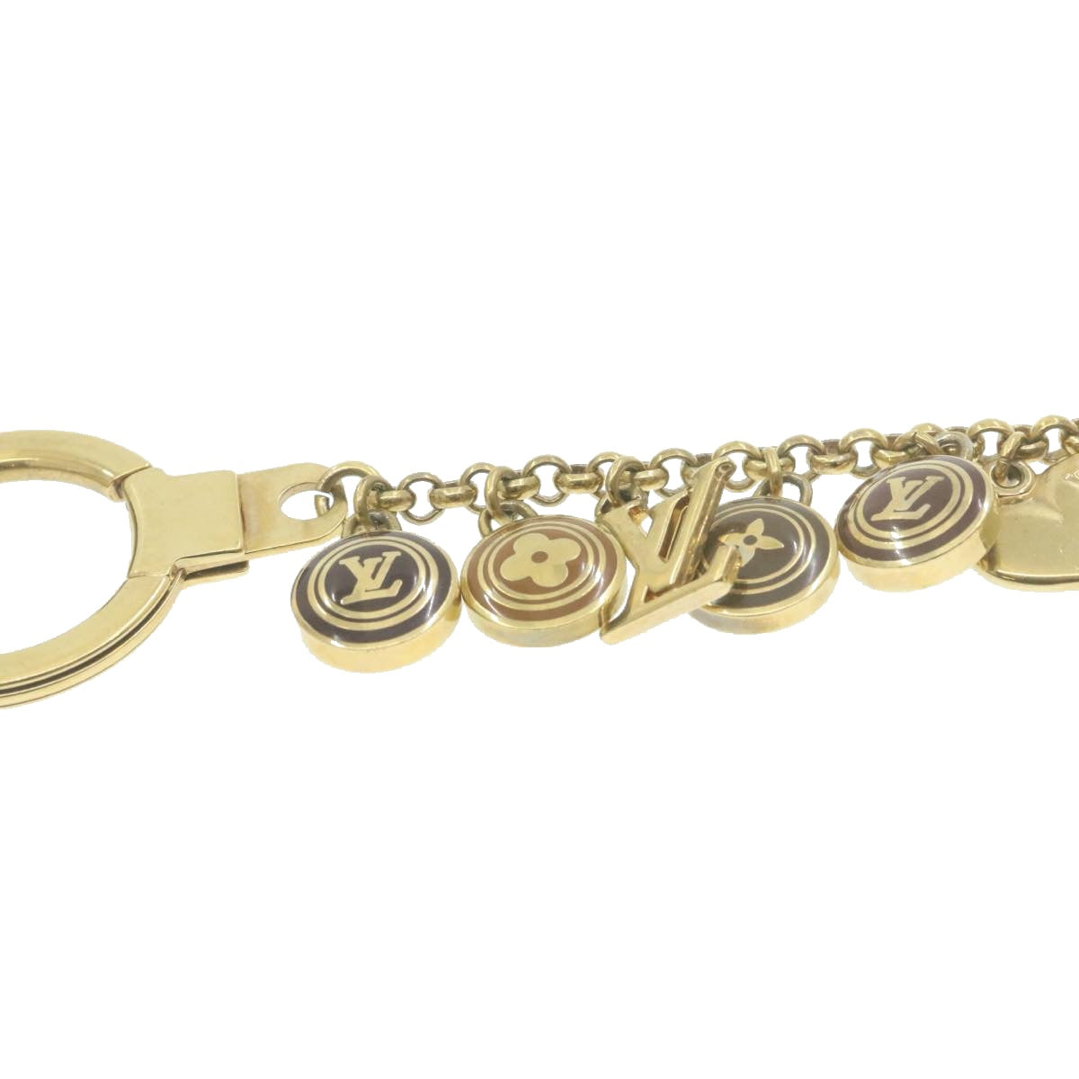 LOUIS VUITTON Porte Cles Chainne Pastille Bag Charm Gold M65386 LV Auth am322b