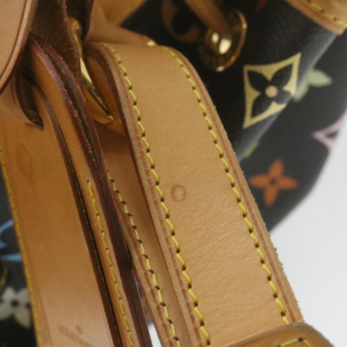 LOUIS VUITTON Monogram Multicolor Noe Shoulder Bag Black M42230 LV Auth am337bSAV