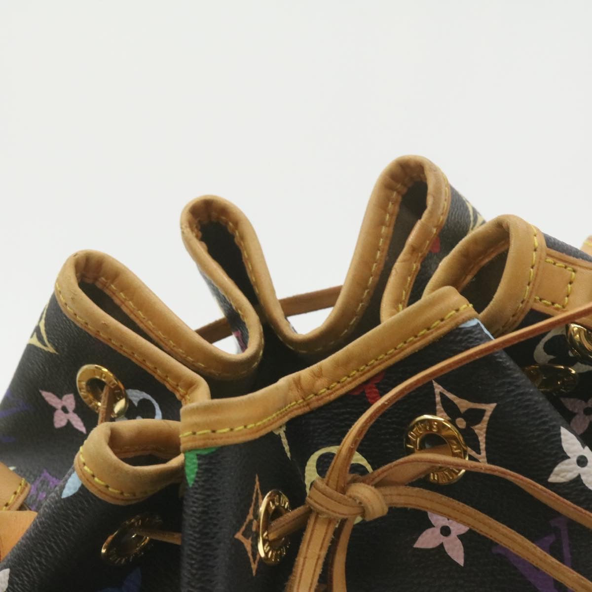 LOUIS VUITTON Monogram Multicolor Noe Shoulder Bag Black M42230 LV Auth am337bSAV
