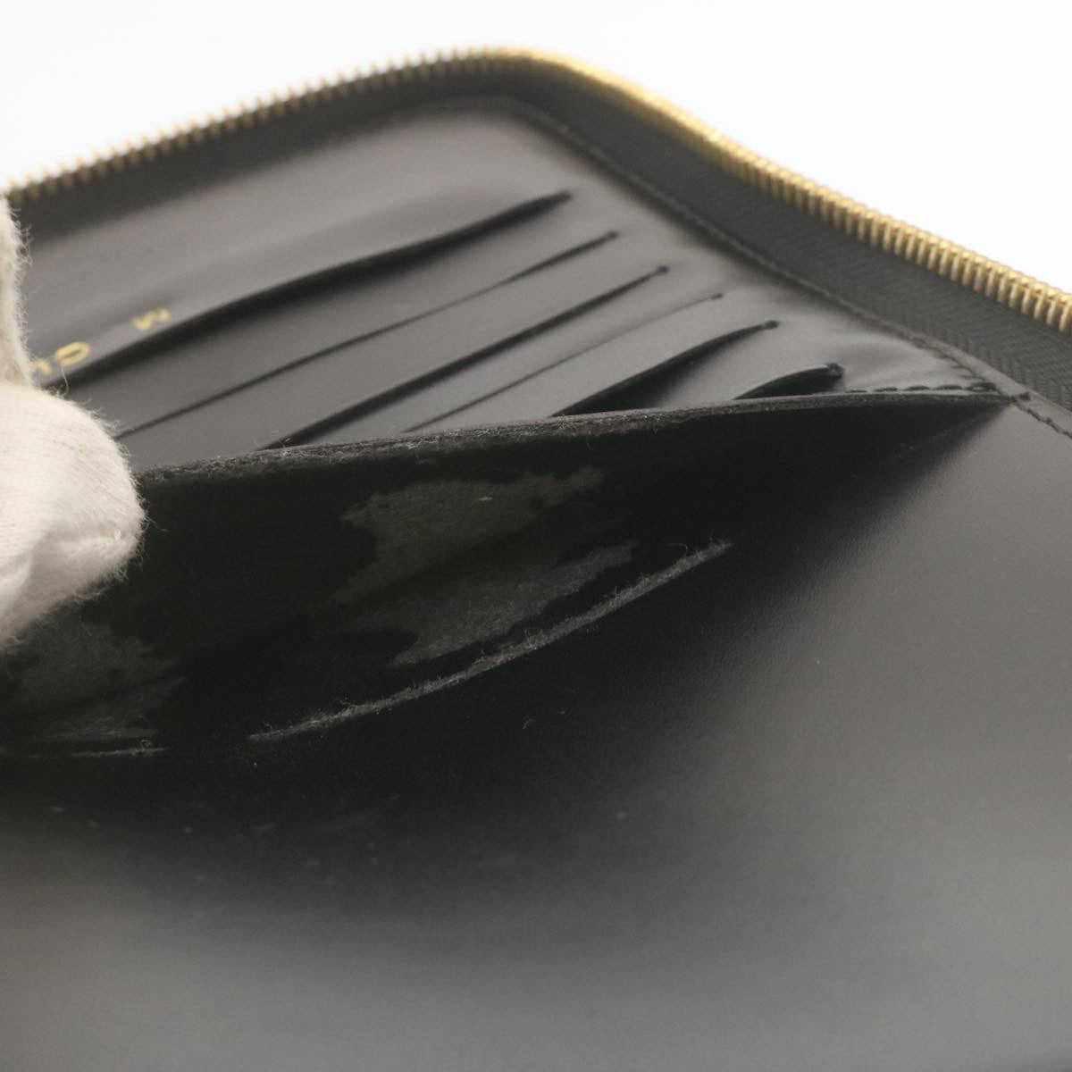 LOUIS VUITTON Epi Travel Case Black LV Auth am447bV