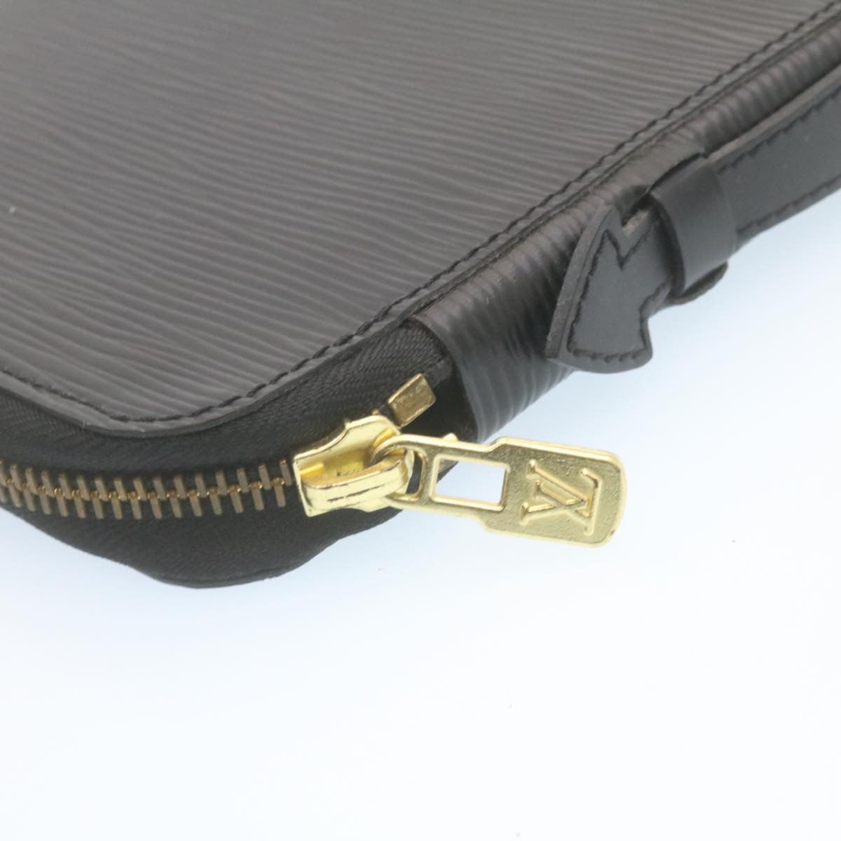 LOUIS VUITTON Epi Travel Case Black LV Auth am447b