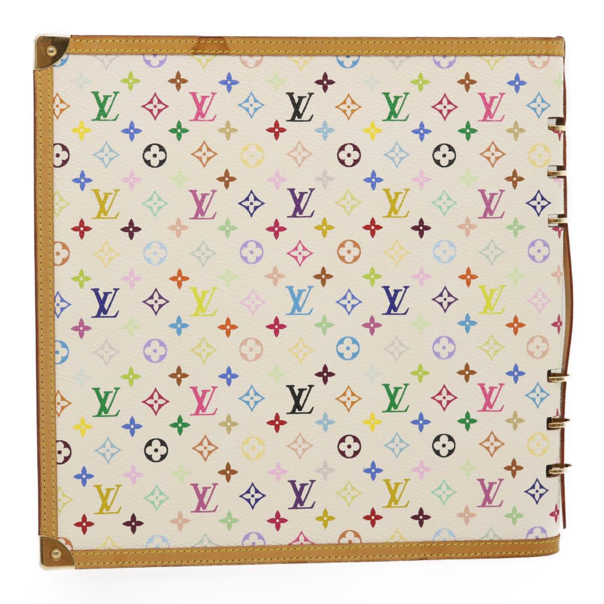 LOUIS VUITTON Monogram Multicolor Vendredi Note Cover Book White LV Auth am474bAV