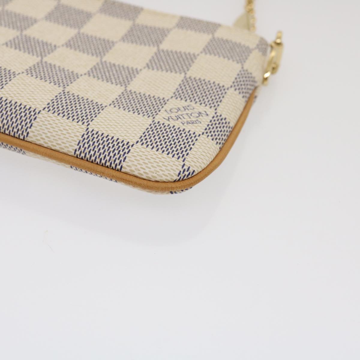 LOUIS VUITTON Damier Azur Pochette Mira MM Accessory Pouch N60027 LV am478bSAM