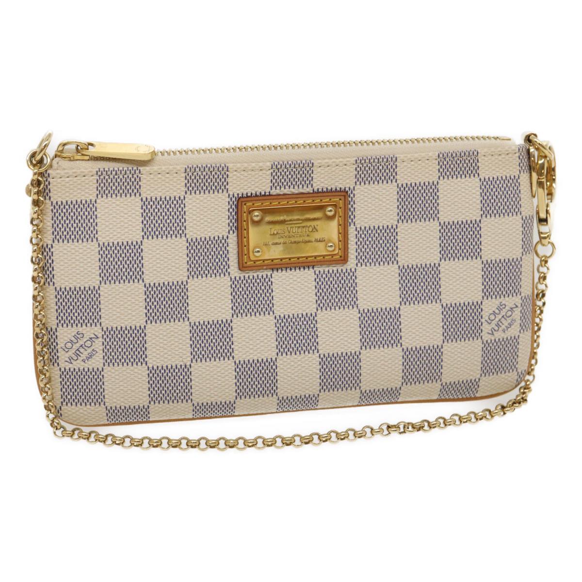 LOUIS VUITTON Damier Azur Pochette Mira MM Accessory Pouch N60027 LV am478bSAM