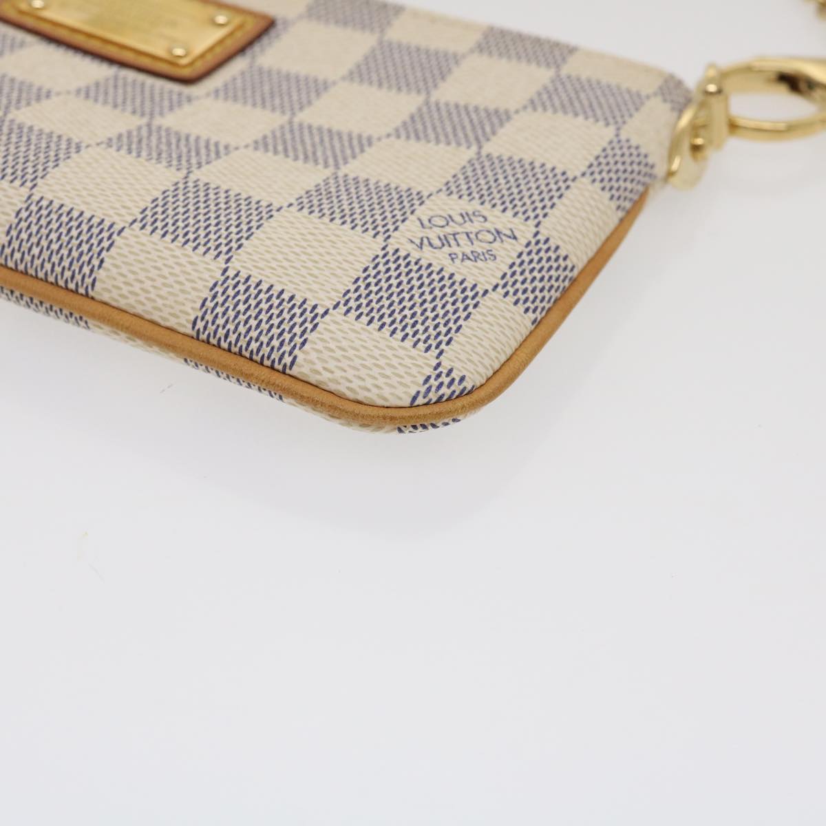LOUIS VUITTON Damier Azur Pochette Mira MM Accessory Pouch N60027 LV am478bSAM